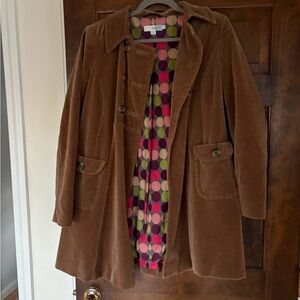 Boden Brown Corduroy Trench Coat